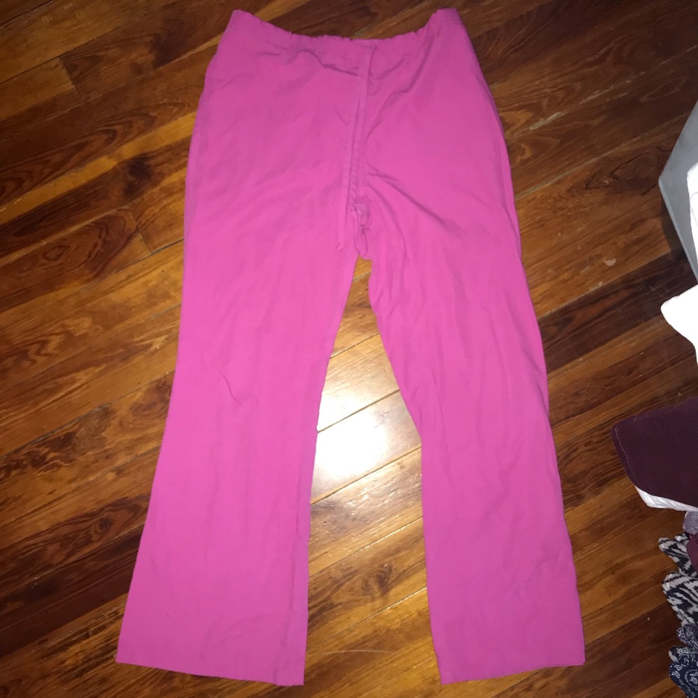Pink scrub pants